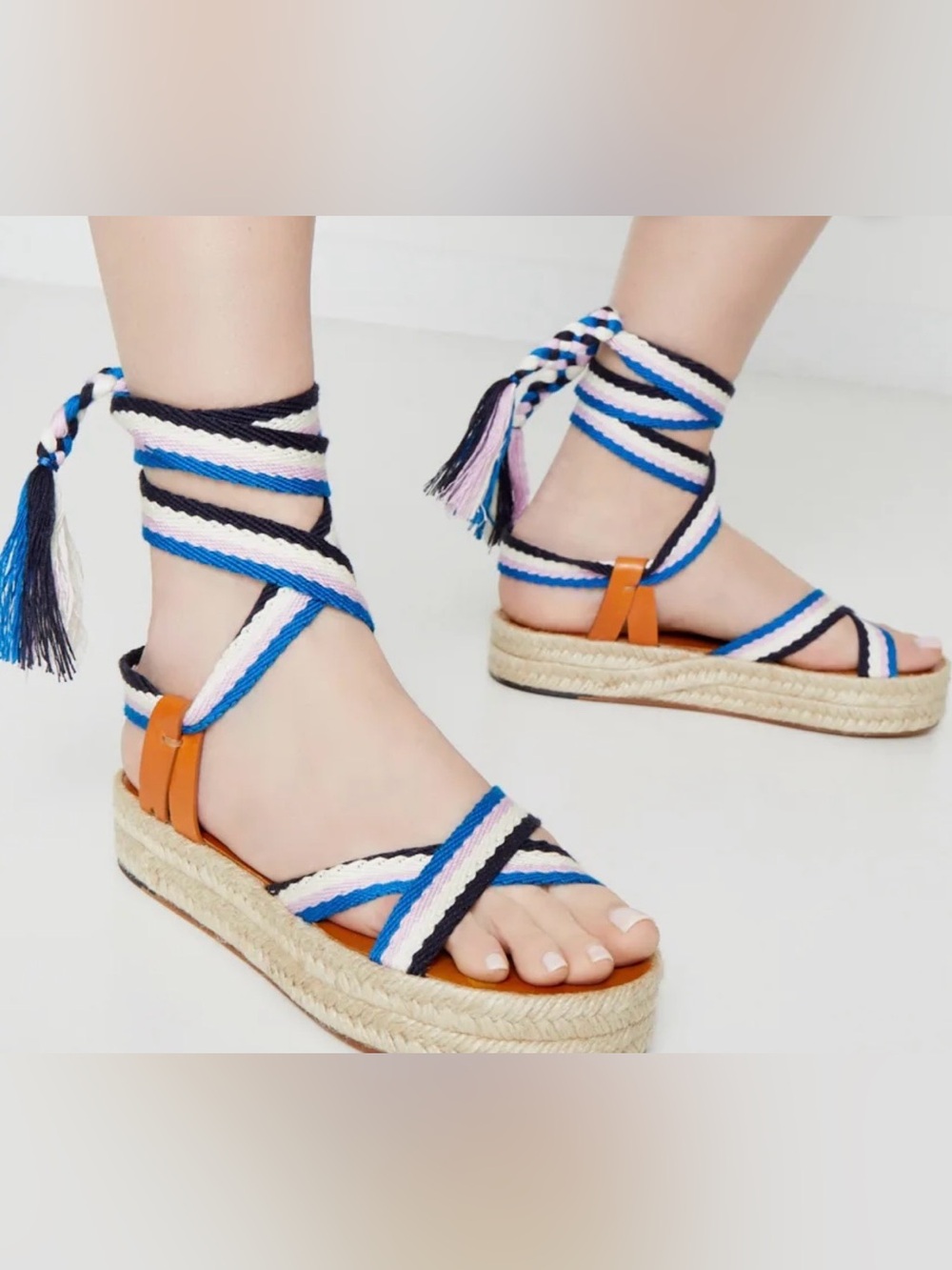 Isabel Marant Malay Blue Wedge Espadrilles 41 NIB